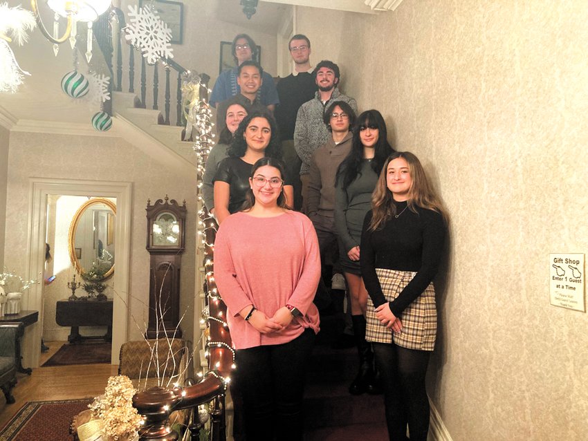 AWARDEES: Fourteen students received interest free loans from the Cranston Veterans&rsquo; Memorial Fund this year on Dec. 27 at the Governor Sprague Mansion. (Herald photo)