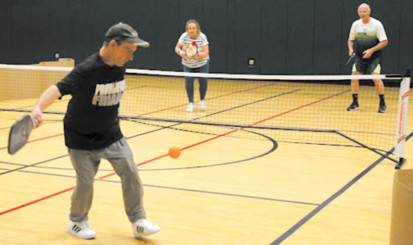 OFF-SEASON PRACTICE: Cranston pickleballers get some off-season practice at the Pastore Youth Center, where a clinic will run through January. (Herald photo)