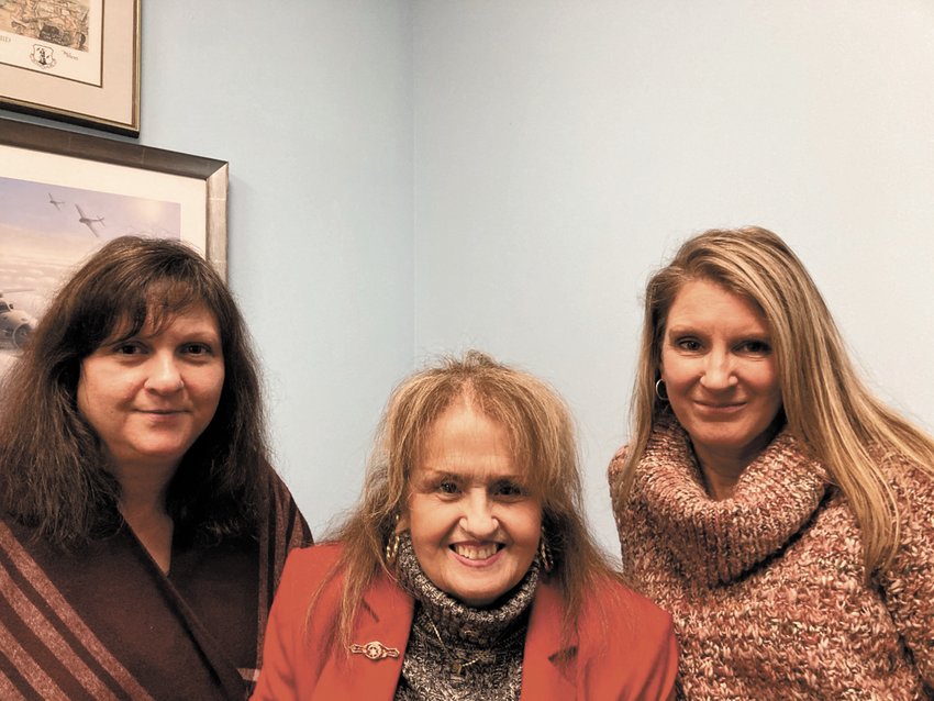 MEMORIES: Recalling their Italian adventures years after their 1984 trip with Maria Vallone (middle) are Lucia Graziano (left) and Karen Ashworth (right). (Herald photo)