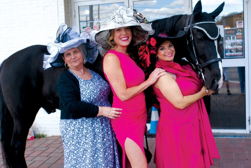 HELPING THE HOMELESS: The MAE Foundation held a &ldquo;Taking the reigns on homelessness&rdquo; event at Park Theater on May 6. Here we see Outreach Coordinator Gerri Duarte (left), Melissa Ebbeling (center) and MAE Founder Martinha Javid posing with Chance the horse to kick off the event.