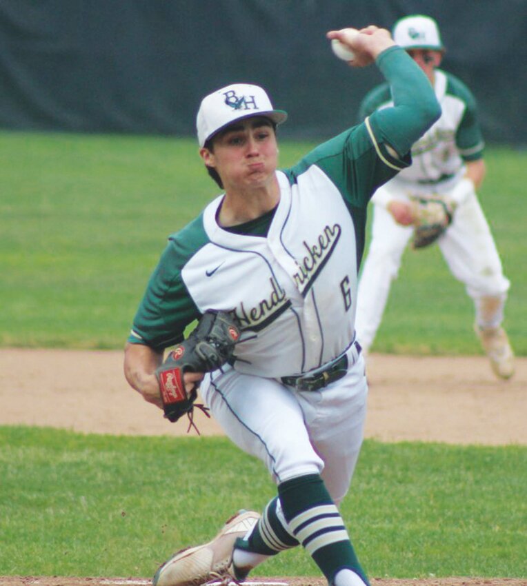 BACK TO WORK: Bishop Hendricken’s Griffin Crain last season.