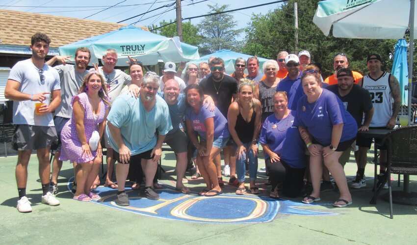 FUN FIELD: These are the 32 players who paired in twos for Saturday&rsquo;s first-ever Oakland Beach Firemen&rsquo;s Club Cornhole Tournament that will be back &ndash; perhaps even bigger &ndash; in 2024. (Warwick Beacon photos by Pete Fontaine)