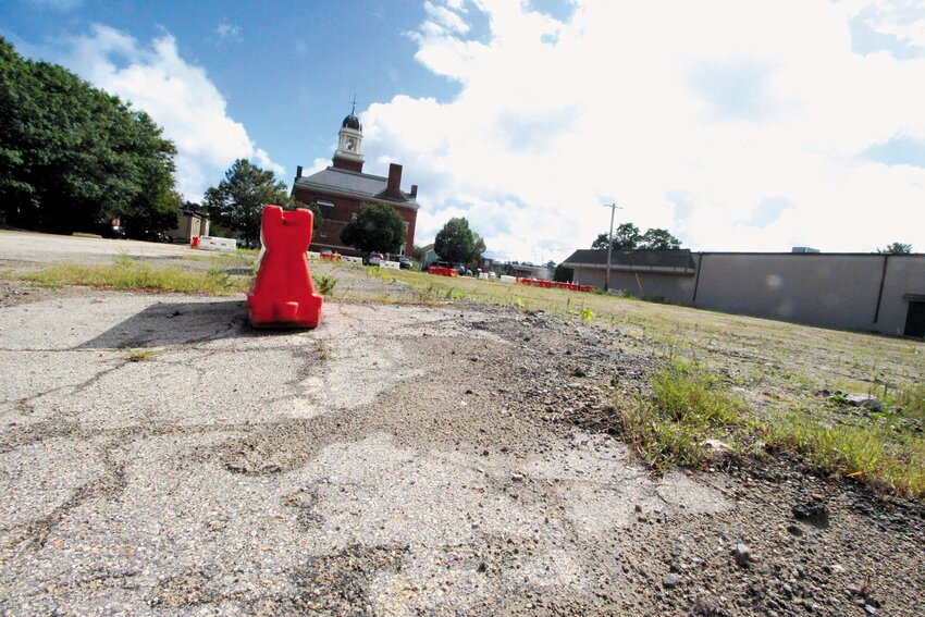 THINK ICE: The site of the former City Hall Annex will be the home for a plaza anchored by a skating rink as envisioned in the architectural rendering. (Warwick Beacon photo)