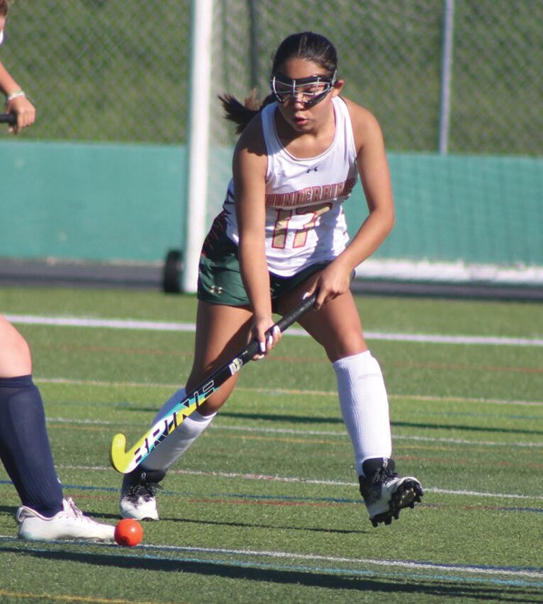 OPENING DAY: Amelia Andreozzi plays defense last week in the season opener. (Photos by Alex Sponseller)