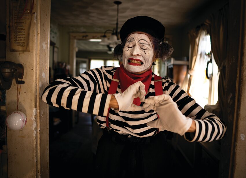 AmyBeth Paravanno: A mime, musician, songwriter, and visual artist. She has lived in Cranston and has been an active member of the local arts community since 1982. (Photos by Tim Mcfate and courtesy of OnceCranston HEZ)By JB FULBRIGHT