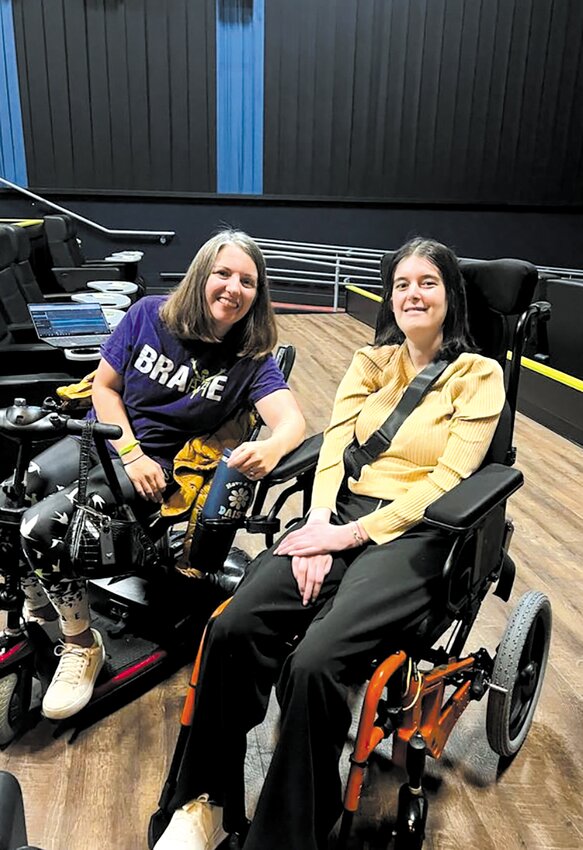 NICE DAY FOR A MATINEE: Andrea Lytle Peet (left) poses with Elena on Sunday ahead of the showing of &ldquo;Go On, Be Brave.&rdquo;