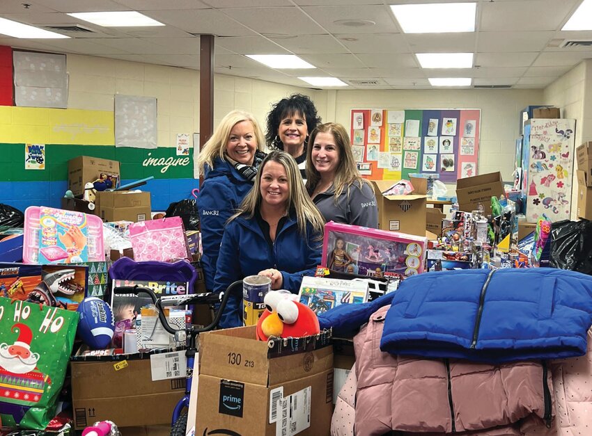 GIVING TREE GIFTS: In Warwick, BankRI&rsquo;s three branches combined to collect 753 gifts to benefit children at the Boys &amp; Girls Clubs of Warwick. Statewide, the program saw its best year ever, leading to 7,576 to brighten the season for kids across the Ocean State. Pictured here from left are  Lori Lepizzera, Jefferson Boulevard Branch Manager, BankRI; Lara D'Antuono, Executive Director, Boys and Girls Clubs of Warwick; Lynne DeSantis, Buttonwoods Branch Manager, BankRI; and Jennifer Kilday, Warwick Avenue Branch Manager, BankRI. (Submitted photo)