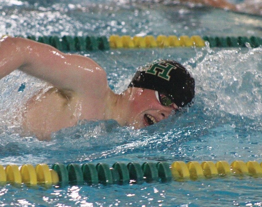 STATEMENT WIN: Bishop Hendricken&rsquo;s Damon Buchanan in last week&rsquo;s meet. (Photos by Alex Sponseller)