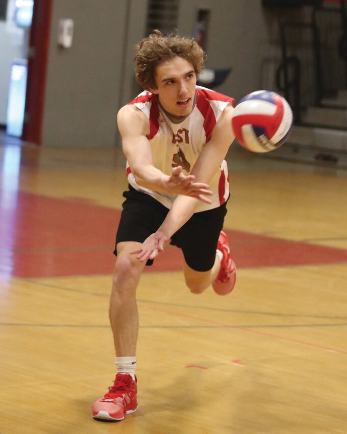 MAKING THE PLAY: West&rsquo;s Christopher Harvey chases down the ball last week. (Photos by Mike Zawistoski)