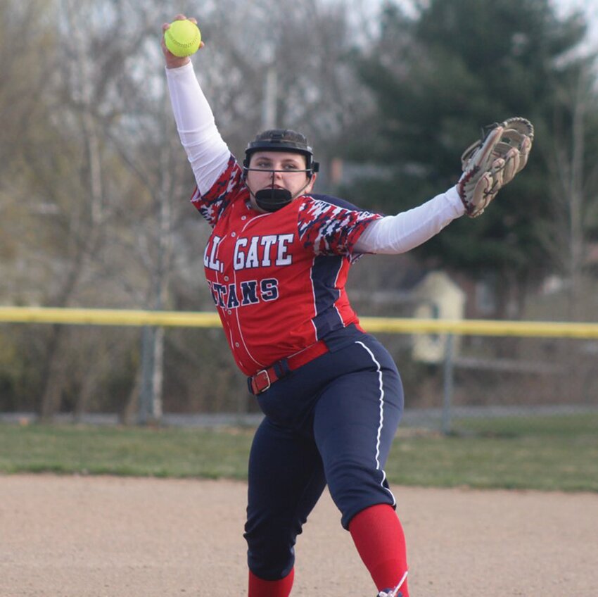 WINDING UP: Toll Gate pitcher Delaney Wilson. (Photos by Alex Sponseller)