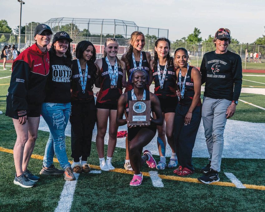 RUNNERS UP: The Cranston West outdoor track &amp; field team on Saturday after finishing second at states. (Photos by Leo van Dijk/rhodyphoto.zenfolio.com)