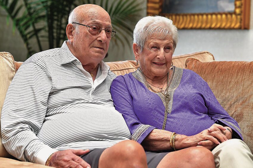 ANNIVERSARY COUPLE: Joseph and Carolyn Piscopio as photographed by Chronicle photo editor Matthew Beck. live at Grand Living in Citrus Hills.