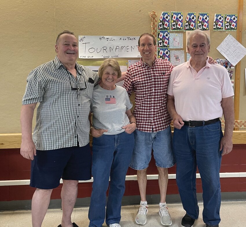 THEY&rsquo;RE ALL WINNERS: The final four players of the Cranston Senior Center seventh annual Hi Lo Jack tournament were Renato Freitas, Evelyn Kokolsky, David Millerr and Roger Tortilani. (Submitted photos)