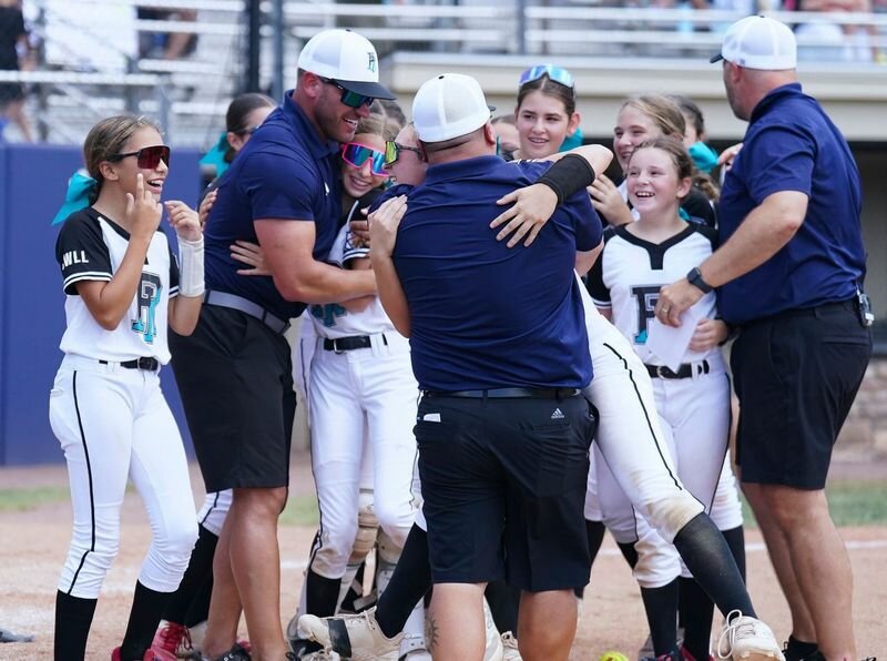 THE FINAL OUT: The CLCF-CWLL team celebrates after recording the final out against Connecticut. (Courtesy of Little League