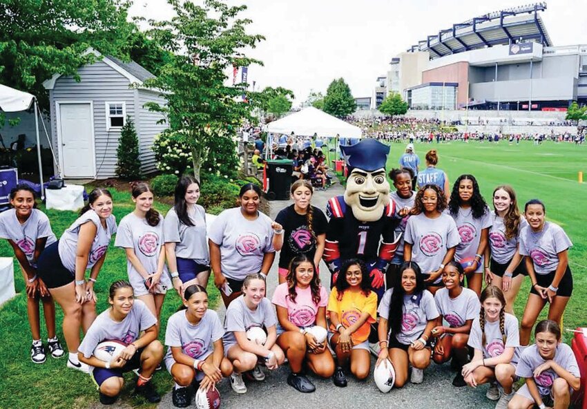 FIELD TRIP: Members of Diamonds on the Gridiron at Gillette Stadium. (Photos by Nathan Gomes from NVisuals)