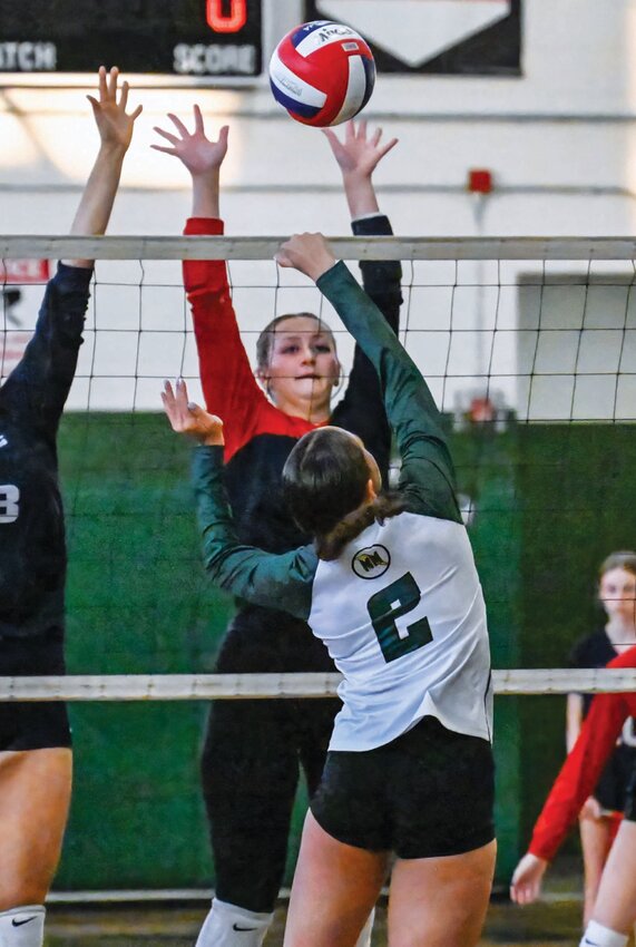 The Warwick Beacon’s Athlete of the Week is Toll Gate volleyball player Mary McNulty. After enjoying a breakout, all-division season for the Titans last year, McNulty has turned in perhaps an even better performance this fall. McNulty led the Titans to a 3-0 win over Achievement First on Tuesday with 11 kills while also helping the team shut out Woonsocket earlier in the week, recording 11 kills as well. (Photo by Leo van Dijk/rhodyphoto.zenfolio.com)