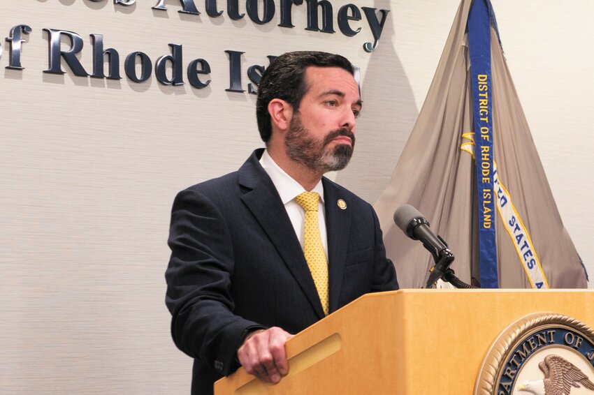 U.S. Attorney Zachary A. Cunha is seen on May 13, 2024, at a press conference announcing the findings of a joint federal investigation into the state&rsquo;s institutionalization practices for kids with behavioral health needs.