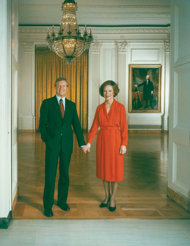 Jimmy and Rosalynn Carter photographed by Ansel Adams in 1979.