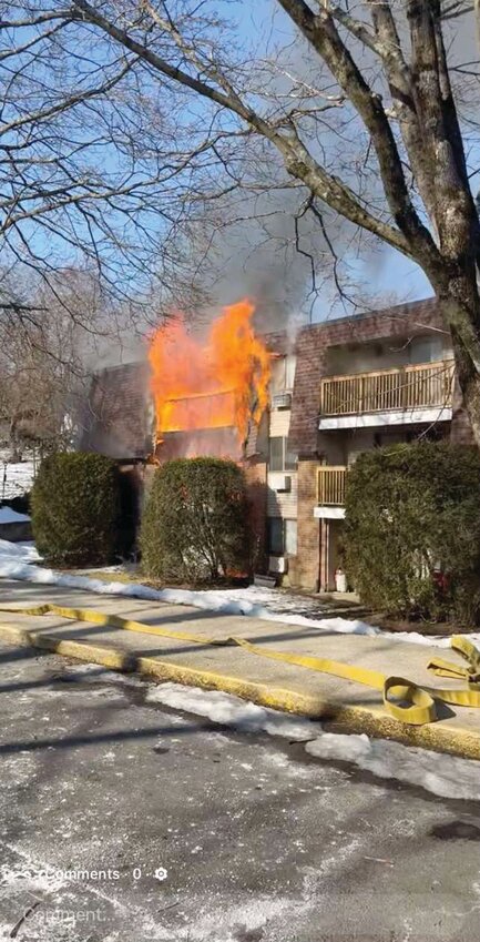 Mutual aid from Warwick, Smithfield, Cranston, West Warwick, and Providence assisted in the fight to extinguish the fire at the Bainbridge Apartments.