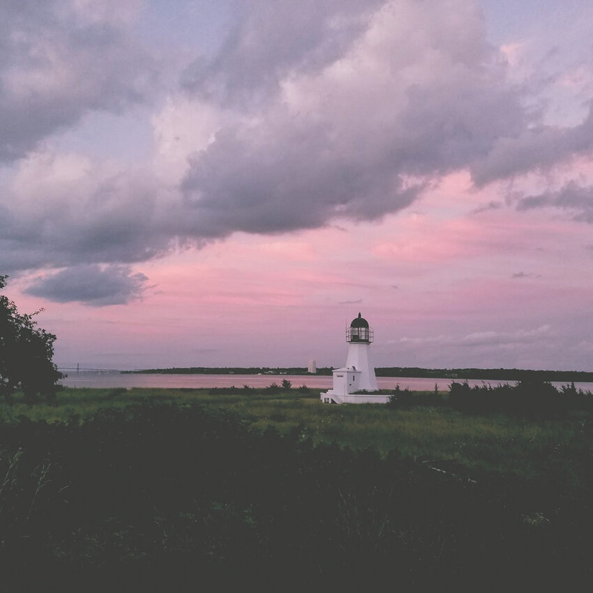 The Sandy Point Lighthouse on Prudence Island.
