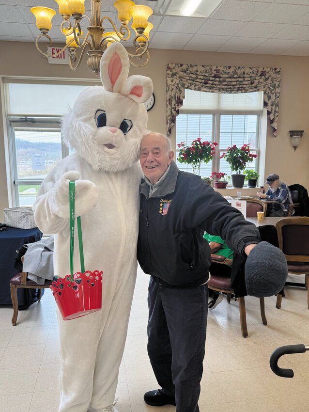 The Easter Bunny visited the Johnston Senior Center.