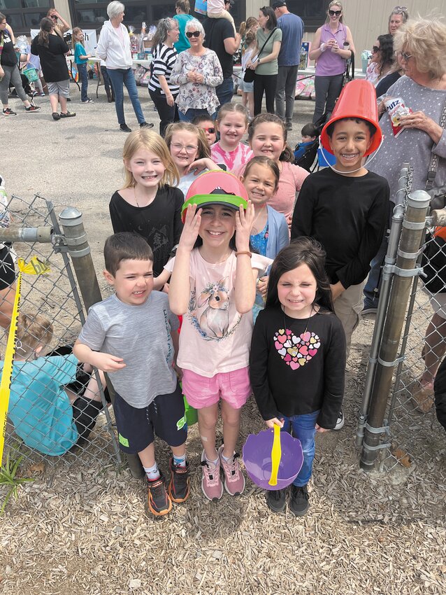 Kids starting lining up 20 minutes before the start of the egg hunt. Beacon Media photos by Joy Fox