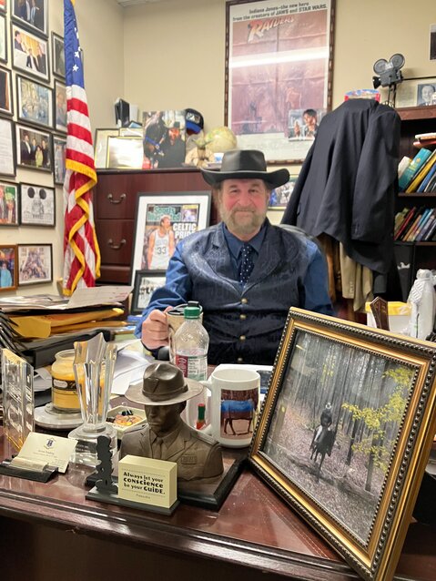Steven Feinberg in his RI Film and Television office.