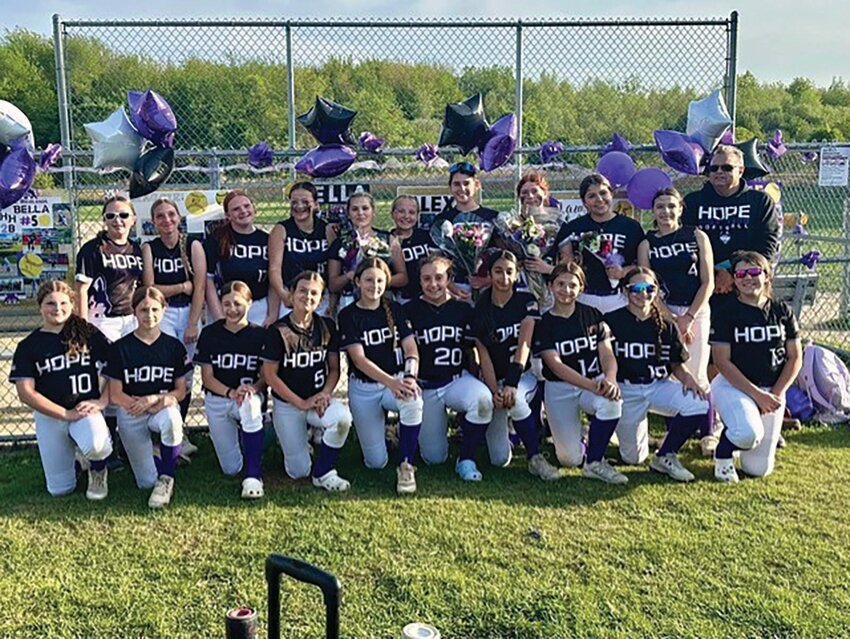 The Hope Highlands softball team last week. The Huskies finished the regular season 8-2 to clinch a playoff berth. Submitted photos