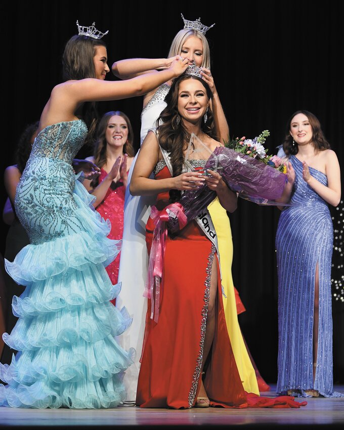 Alexia Rodrigues, who also holds the title of Miss Warwick, is crowned Miss Rhode Island on May 11 at North Kingstown High School.