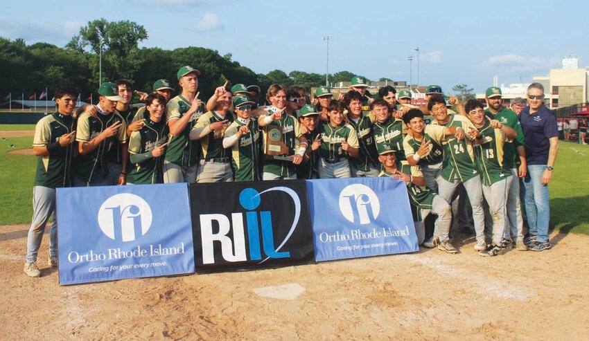 The Hendricken baseball team after winning the state championship. Beacon Media photos by Alex Sponseller