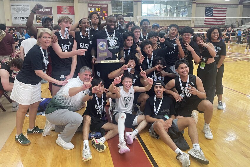 The East boys volleyball team