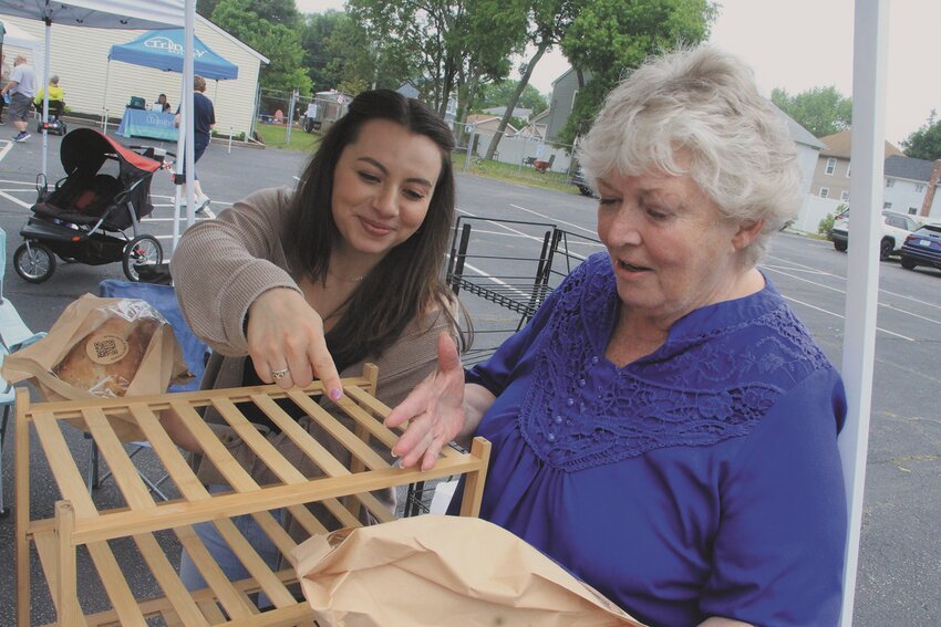 Leslie Derrig, president of the CVA and farmers market organizer, didn&rsquo;t wait to buy a loaf of sourdough bread from Estefania Diaz, who bakes from her Cranston home. Within 90 minutes of the market opening, Estefania was ready to head home and bake more.