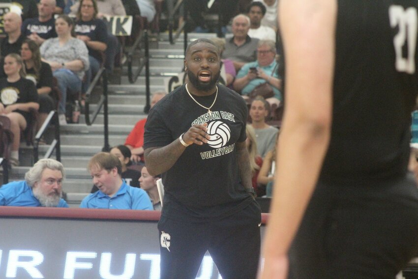 Jhamal Diggs during the volleyball state championship.