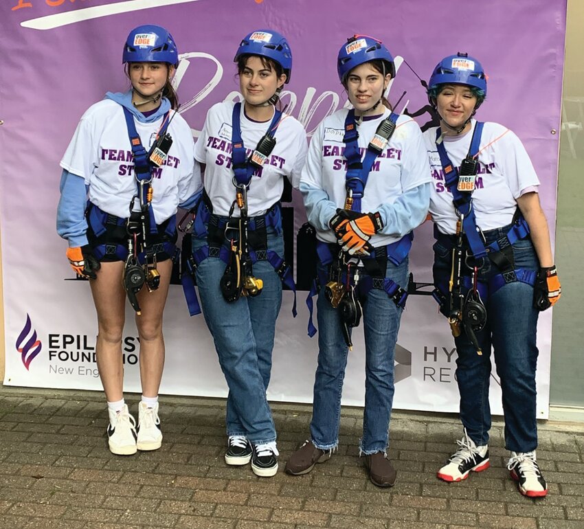 Abby Adoian, Marisa Gould, Kaylianna Downing and Daphne Cardillo, who make up Team Violet Storm and raise funds toward Epilepsy research. Submitted photos
