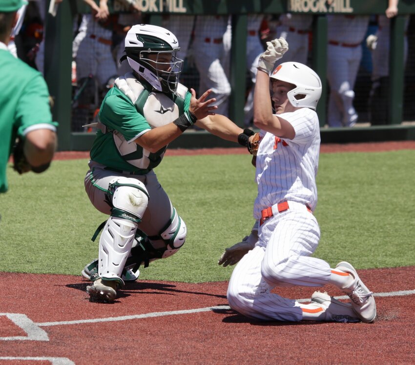 Beckam Bowker stole home on the 'skunk in the outfield' play.