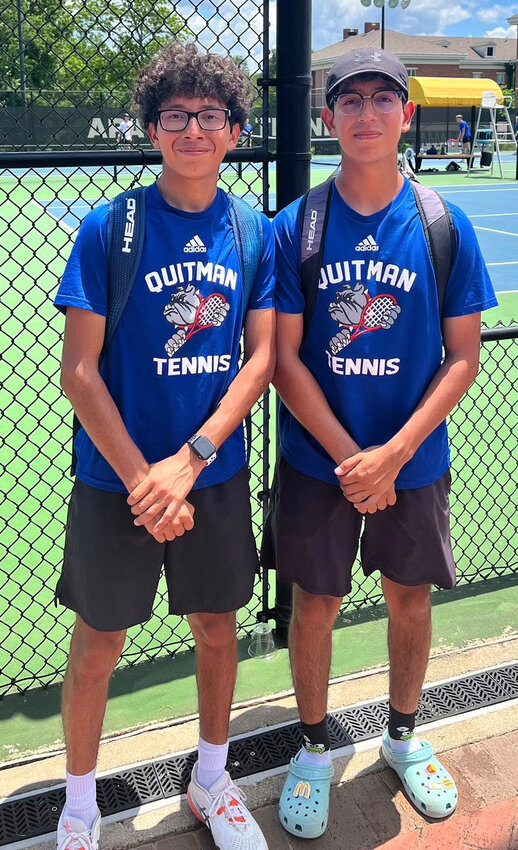 Quitman High School tennis players Enrique Olvera and Armando Chavarria have advanced to the state tournament this week in San Antonio.
